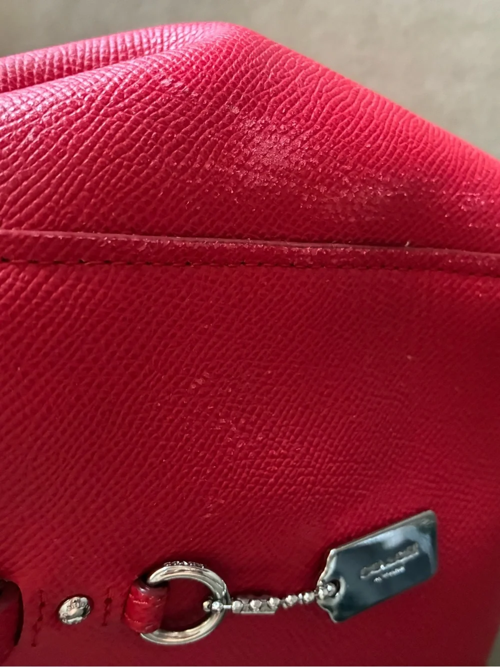 Coach Red Stanton Carryall with removable Crossbody Strap